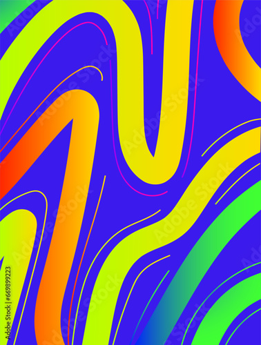 Cover design abstract line neon color style for social media post  design  poster. Vector 10 eps