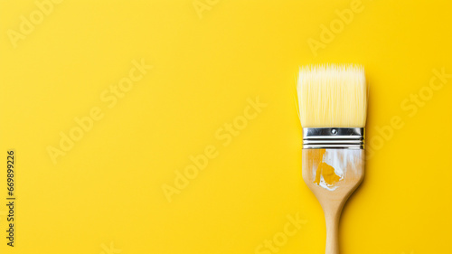 brush on a yellow background