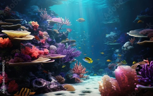Underwater Coral A Kaleidoscope Below