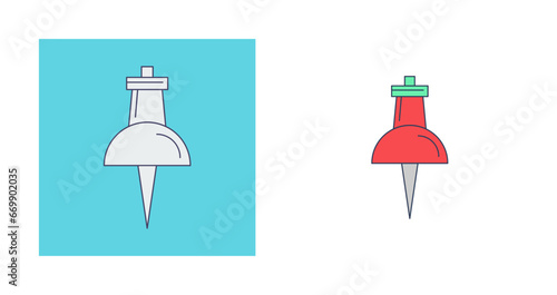 Push Pin Vector Icon