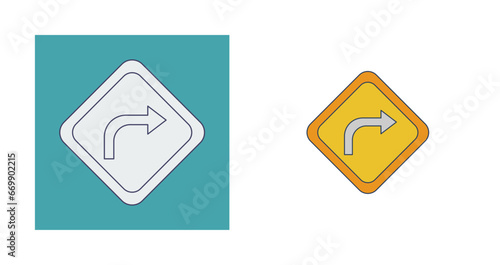 Free Download Right Turn Vector Icon - GFXLoad