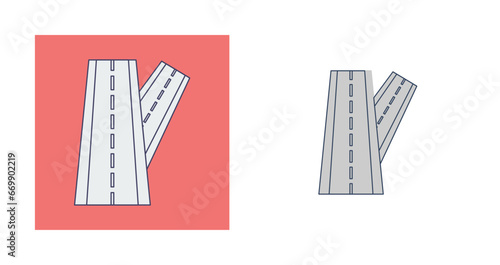 Linked Road Vector Icon