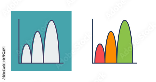 Bell Shaped Graph Vector Icon