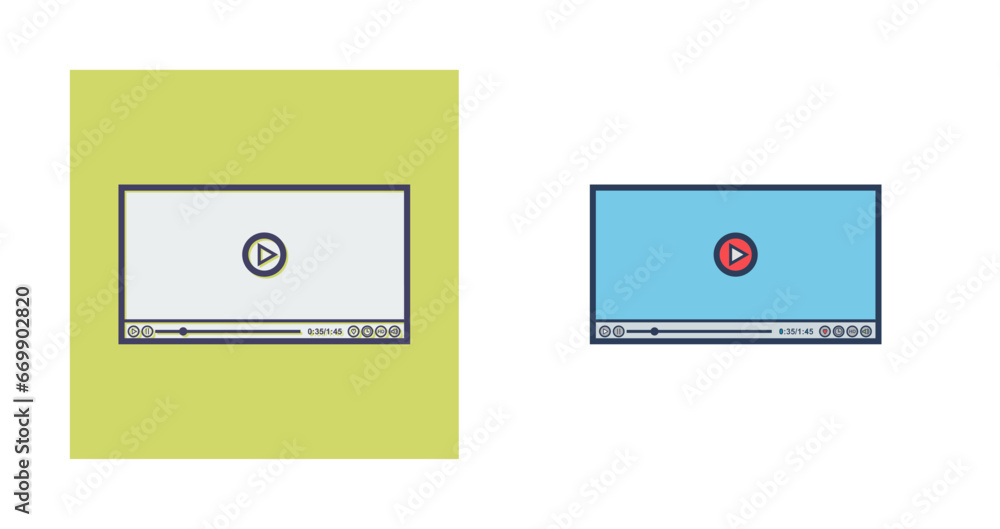 Video Player Vector Icon Video Player Vector Icon