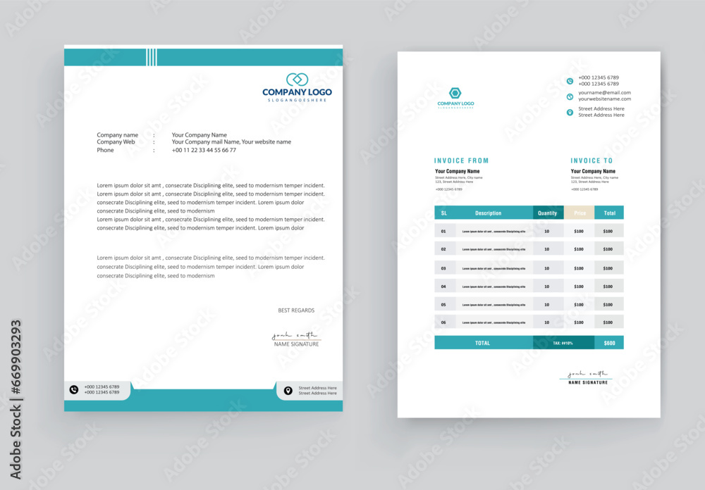 stylish business letter head with Vector Design stylish business letter head with Vector Design
