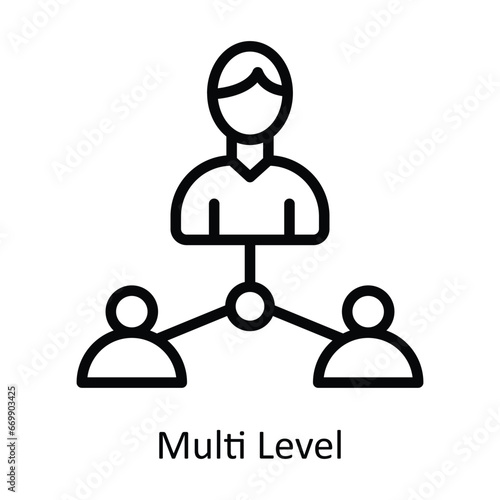 Multi Level vector outline Design illustration. Symbol on White background EPS 10 File 