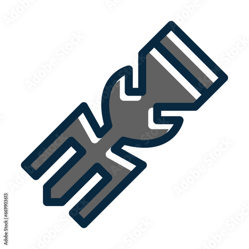 Compensator Vector Thick Line Filled Colors Icon Design Vector Thick Line Filled Colors Icon Design