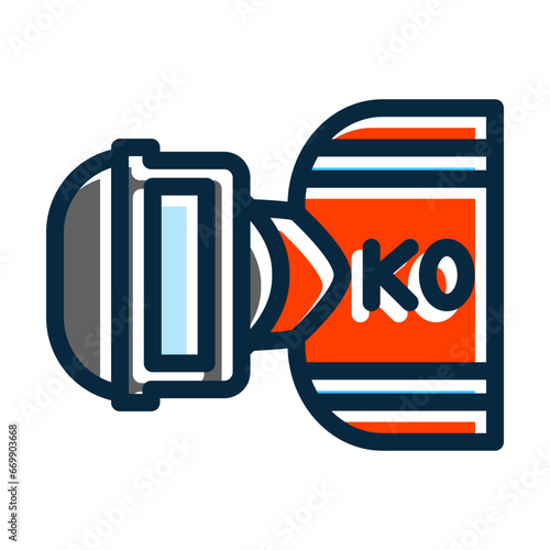 Knocked Out Vector Thick Line Filled Colors Icon Design Vector Thick Line Filled Colors Icon Design