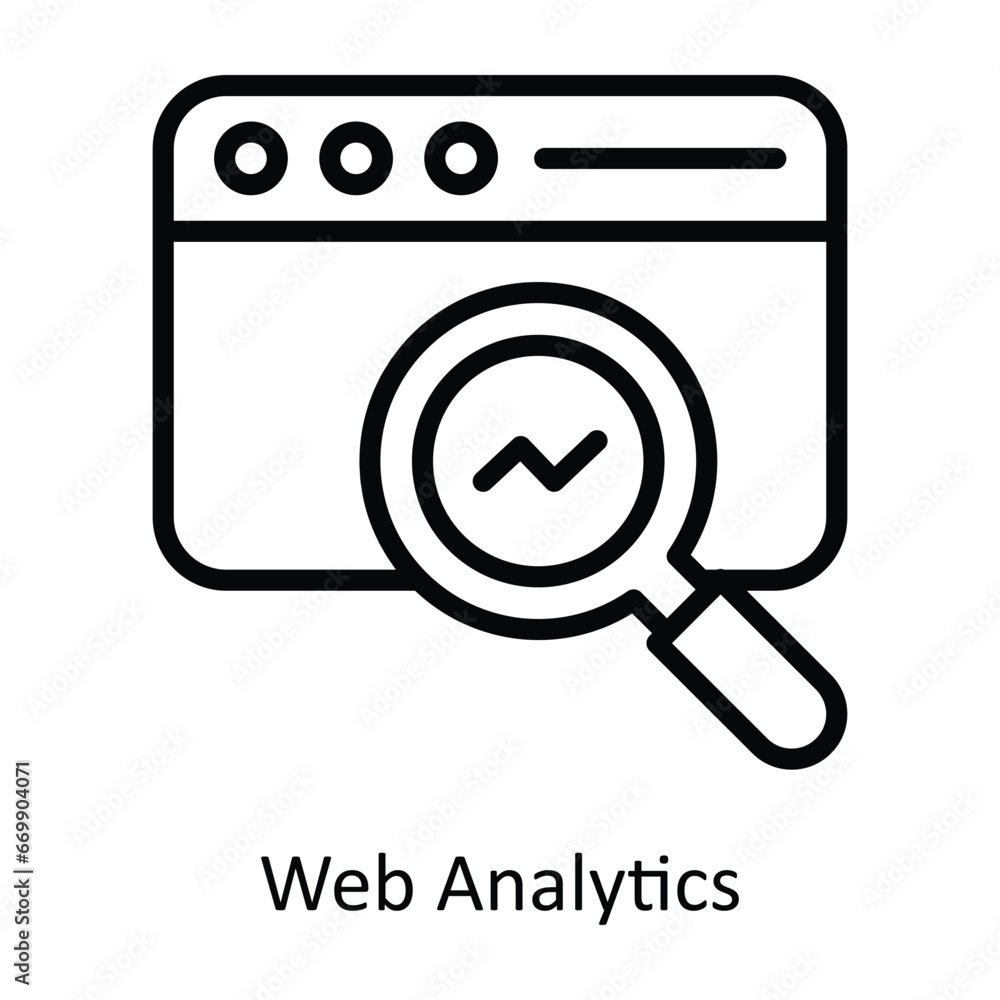 Web Analytics vector outline Design illustration. Symbol on White background EPS 10 File Web Analytics vector outline Design illustration. Symbol on White background EPS 10 File