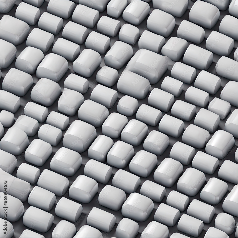 Obraz premium a pattern of white square shapes that look like chewing gum