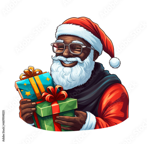 Ai Generated Amazing santa claus with gifts