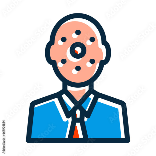 Blurring Vector Thick Line Filled Colors Icon Design Vector Thick Line Filled Colors Icon Design