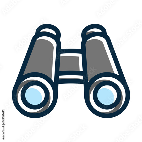 Sightseeing Vector Thick Line Filled Colors Icon Design Vector Thick Line Filled Colors Icon Design