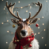 Christmas deer, winter, Christmas trees, home comfort