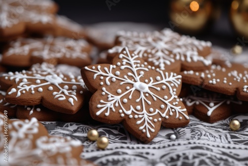Christmas ginger cookies in the shape of a star