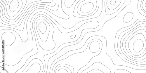 Topographic map background geographic line map with elevation assignments. Modern design with White background with topographic wavy pattern design.paper texture Imitation of a geographical map shades