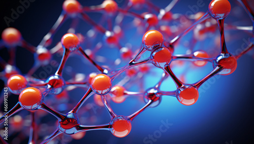 abstract molecule model ,science background , dna virus spiral ,polymer molecule,scientific