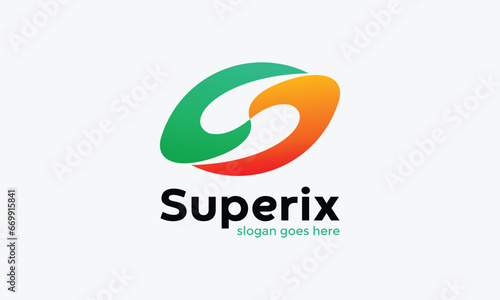 Letter S box logo vector minimalist multimedia bran company design technology modern simple