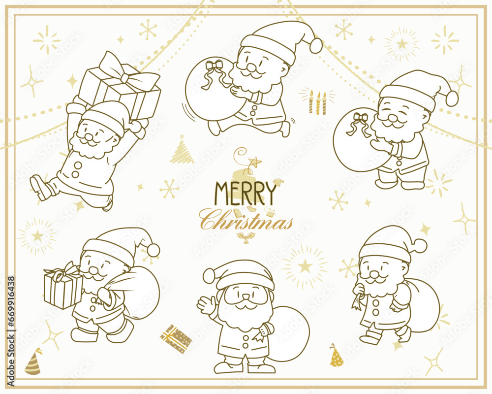 手描きサンタクロースキャラクターのクリスマスコレクション
手描きサンタクロースキャラクターのクリスマスコレクション
