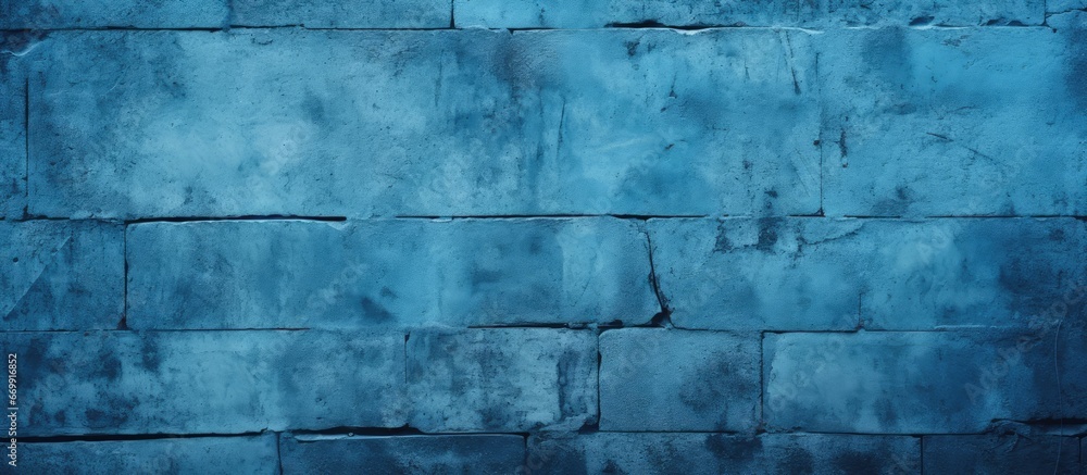 Blue textured wall serving as a designers background