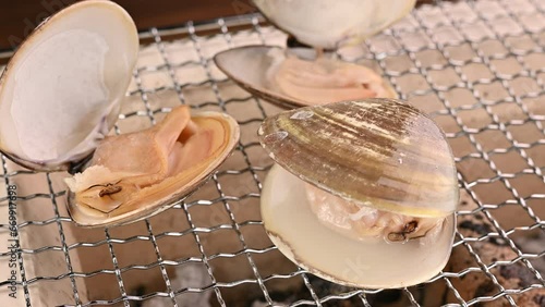 ハマグリの浜焼き