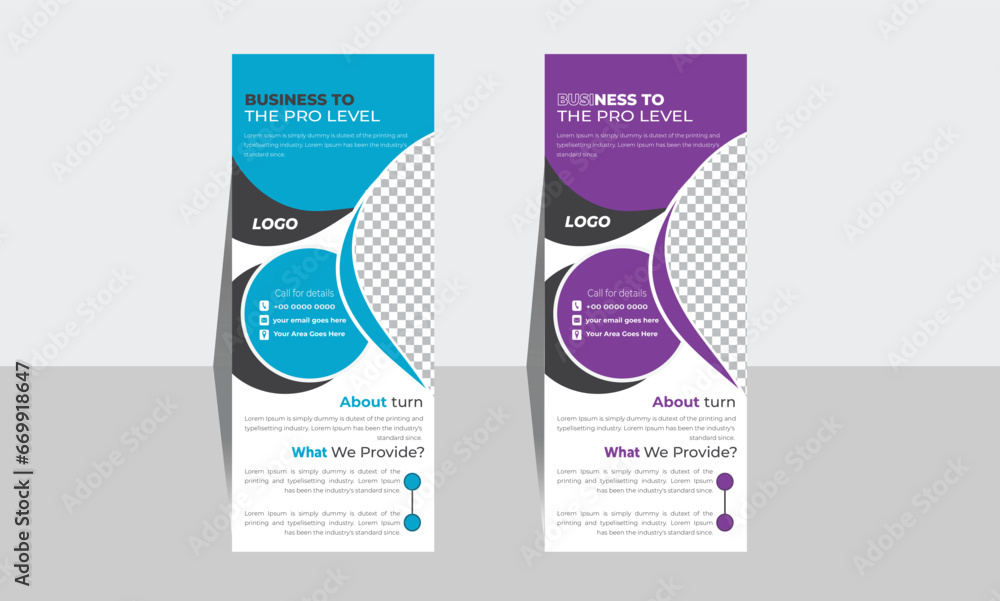 Roll-Up Banner Template for Modern Agency Business.

