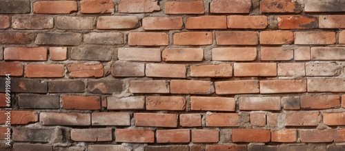 Textured wall made of bricks