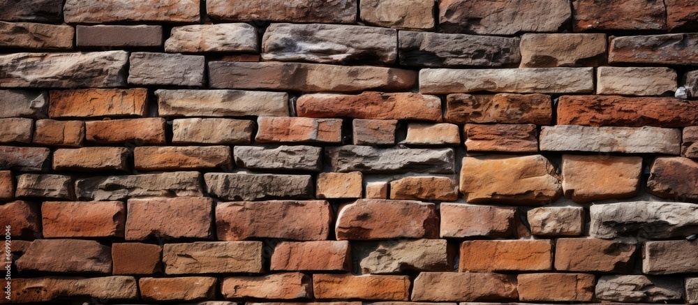 Retro brown stone wall