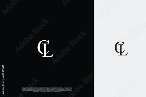 Initial CL Letter Logo monogram typography for business name. Vector logo inspiration