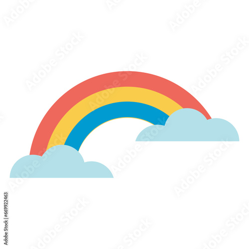 rainbow cloud illustration © agus