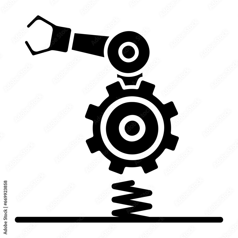 robotic arm icon robotic arm icon