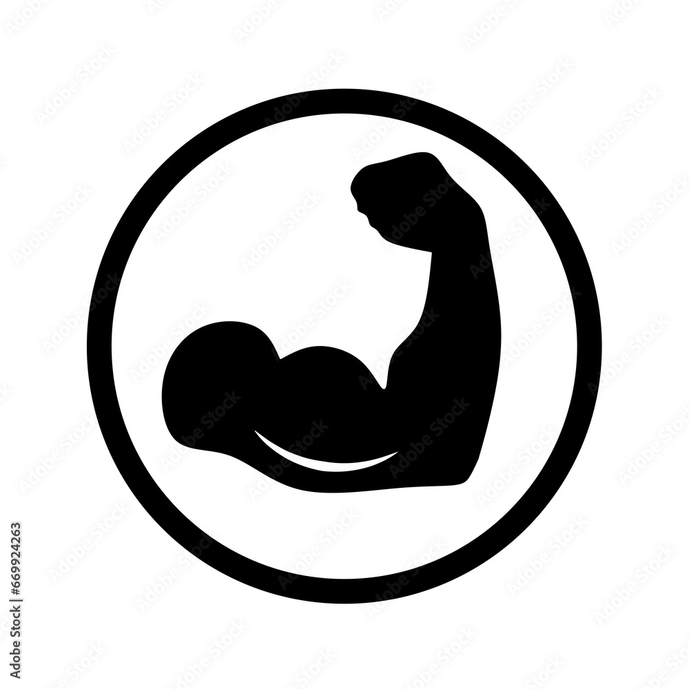 muscle icon vector on white background muscle icon vector on white background