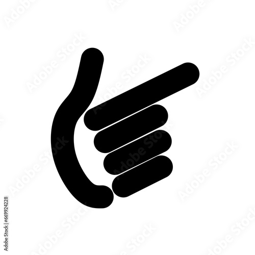 finger flick icon with simple design