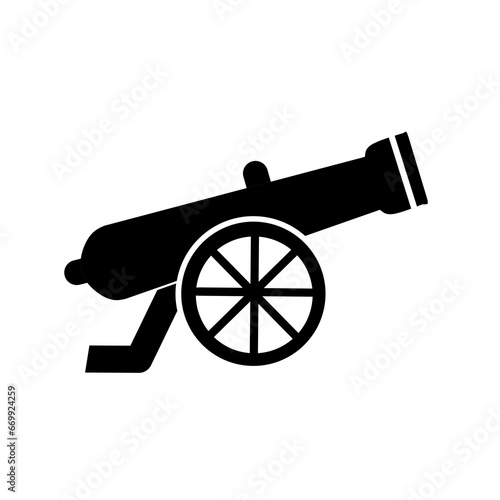 cannon icon vector with flat design