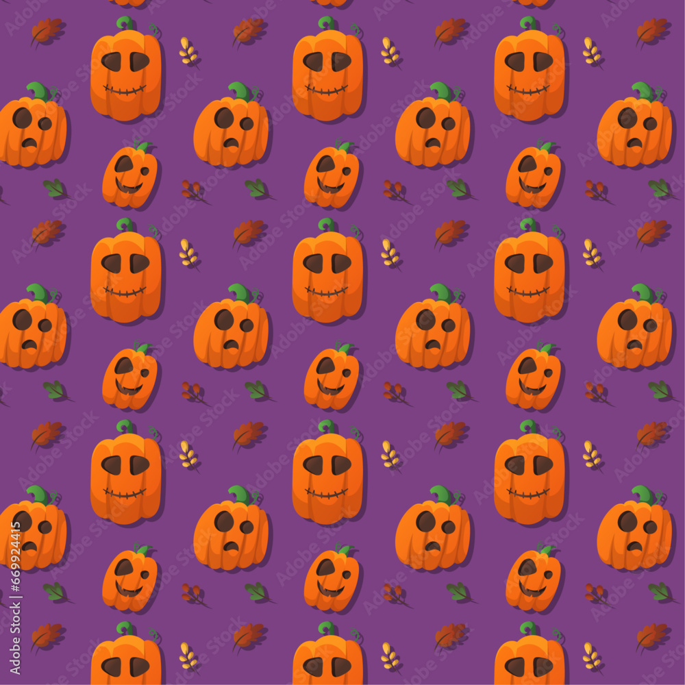 pumpkin halloween seamless pattern illustration pumpkin halloween seamless pattern illustration