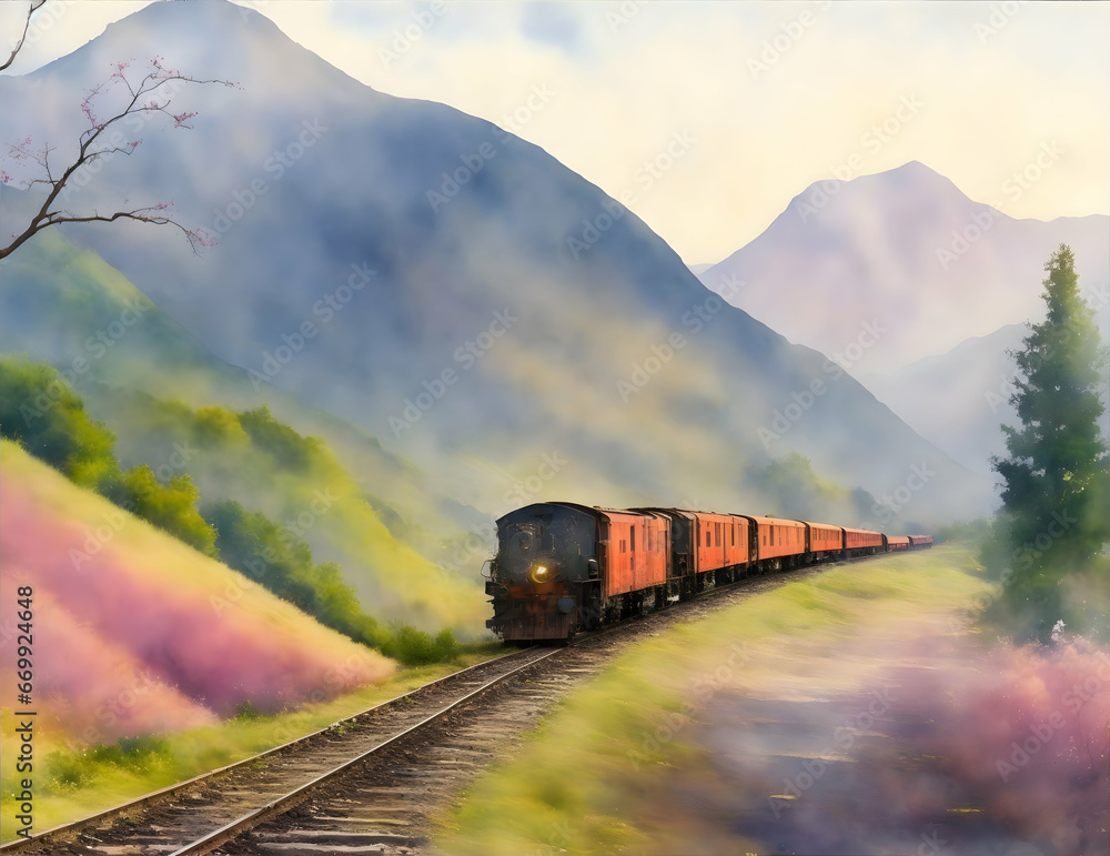 Fototapeta premium railway route