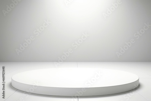 Abstract futuristic architecture background, Minimal technology white backdrop © AITTHIPHONG