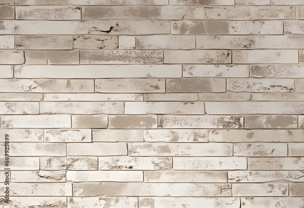 Radiating timeless elegance, the background features a cream and white brick wall texture.
