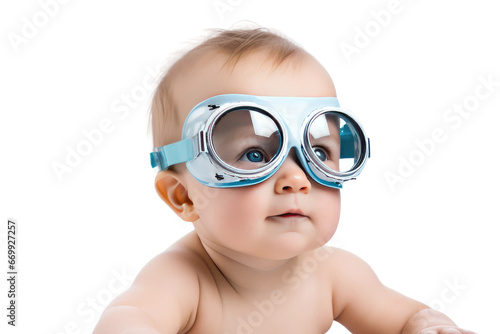 Fashionable Baby Eye Protection Isolated on Transparent Background