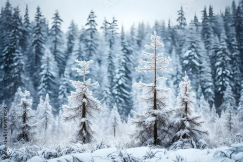 snow covered trees © Irum