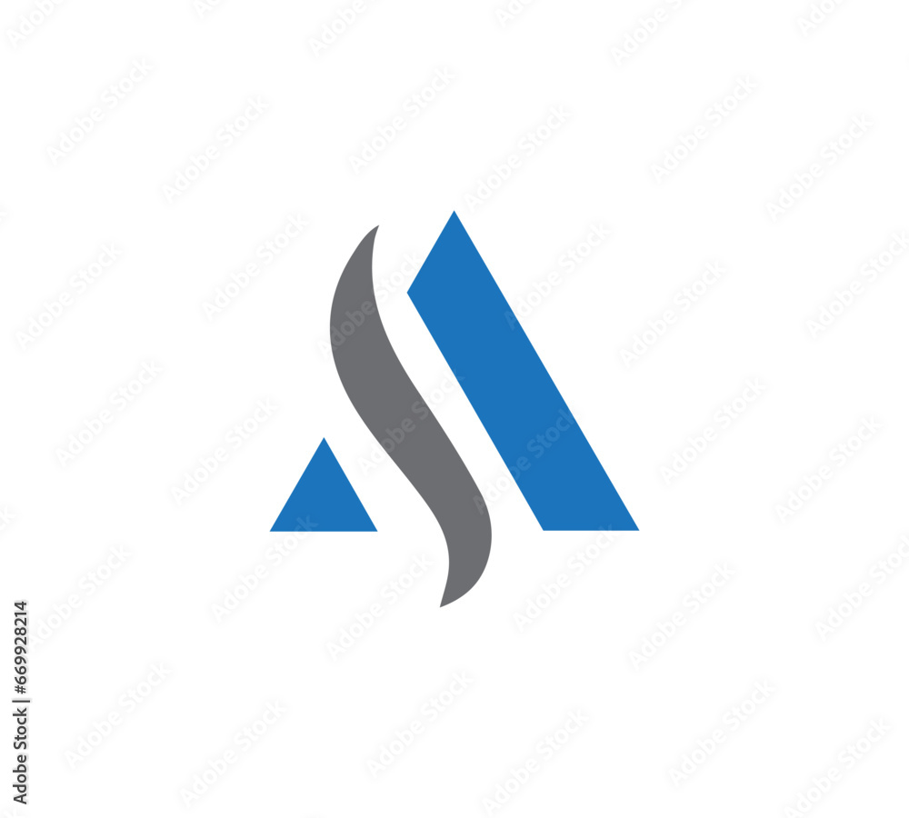 AS letter logo design vector template AS letter logo design vector template