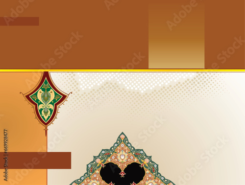 Arabic book cover design vector koran cover page Islamic book cover brochure
