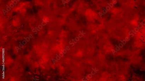Watercolor Paint Background. Texture of Paint. Red Grunge Scratched Texture. Red Watercolor Background © Aquarium