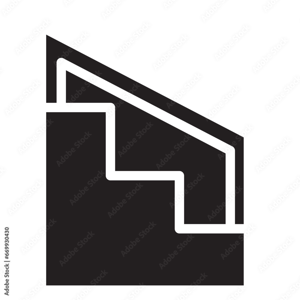 aircraft stairs glyph