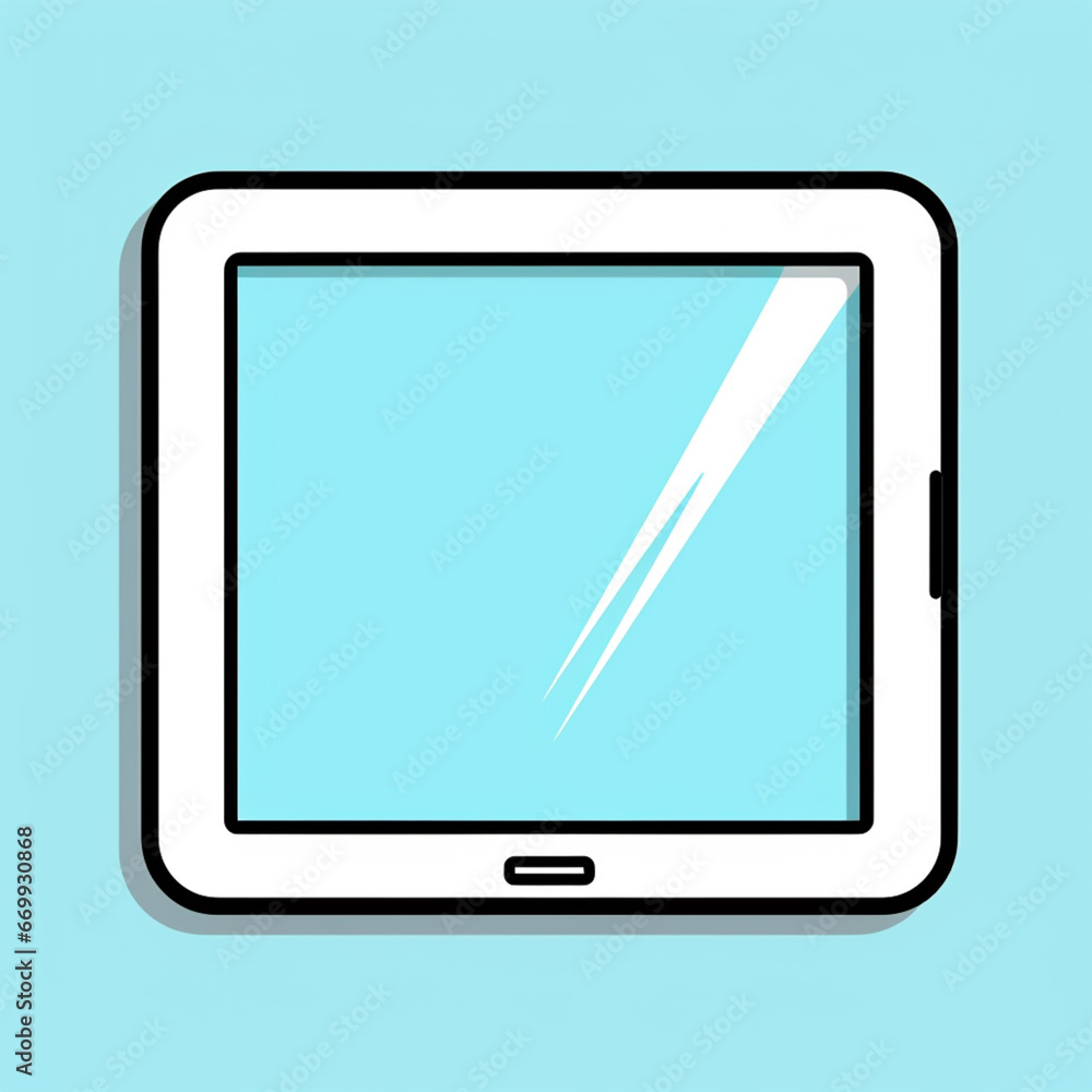 Tablet icon. Flat icon. Generative AI Tablet icon. Flat icon. Generative AI