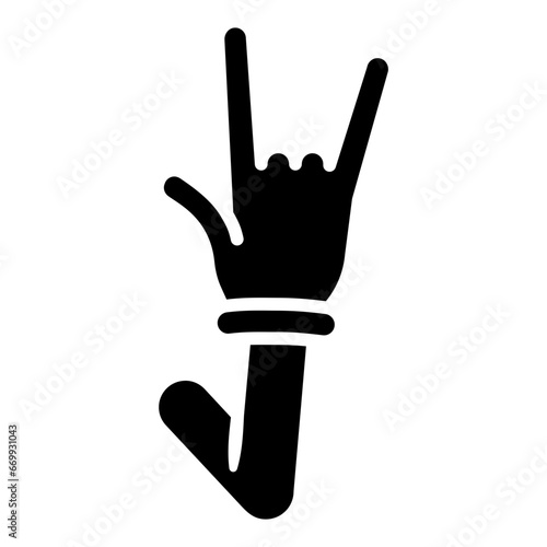 rock hand sign icon