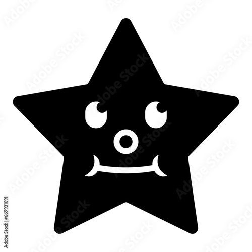 star cartoon face icon