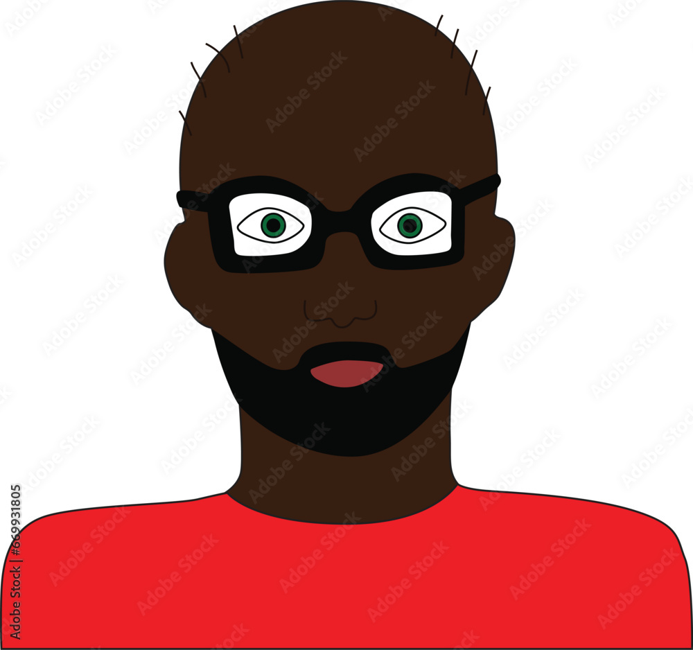 Man with glasses People avatar Vector illustration Eps file Graphic design element Cartoon flat illustration style 