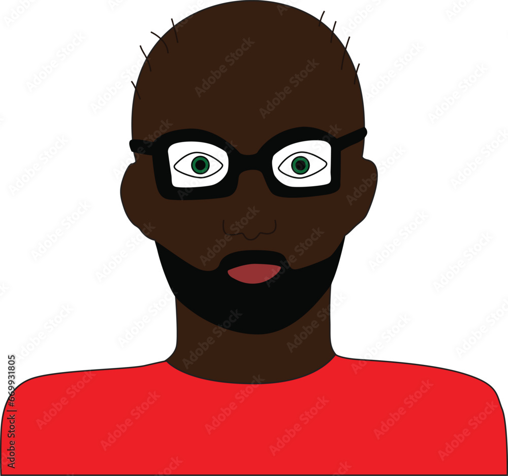 Man with glasses People avatar Vector illustration Eps file Graphic design element Cartoon flat illustration style Man with glasses People avatar Vector illustration Eps file Graphic design element Cartoon flat illustration style