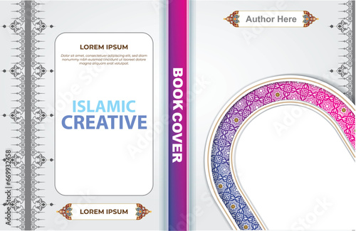 Arabic Islamic Style Book Cover Design with Arabic Pattern and Ornaments
